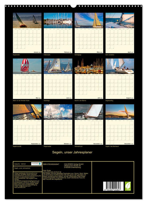 Segeln, unser Jahresplaner (CALVENDO Premium Wandkalender 2024)