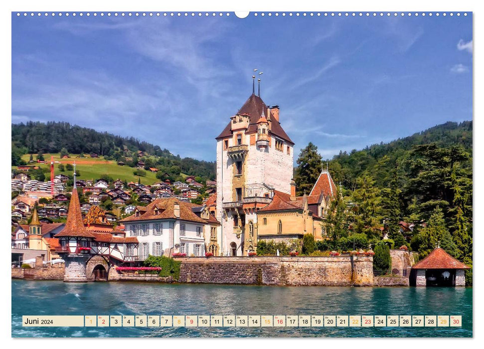 Auf der großen Tour durch die Schweiz, Etappe 2, Genfer See nach St. Gallen (CALVENDO Wandkalender 2024)