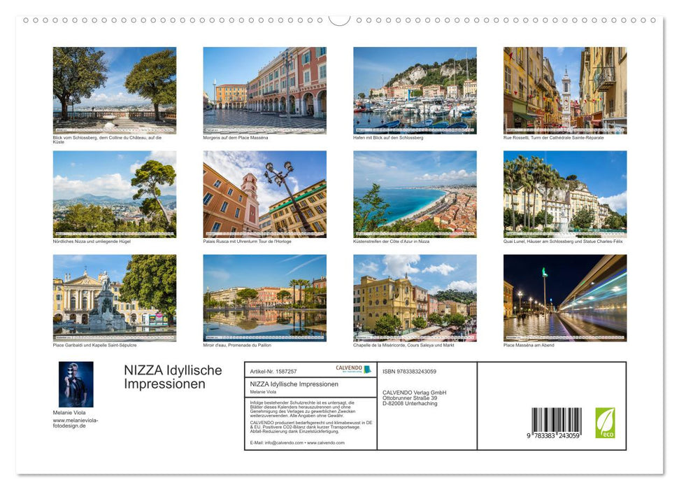 NIZZA Idyllische Impressionen (CALVENDO Premium Wandkalender 2024)