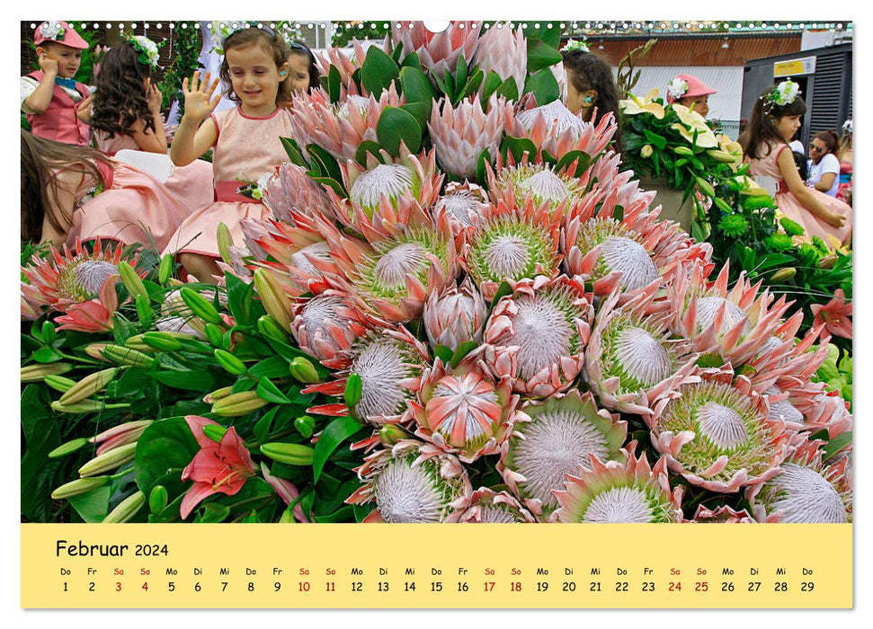 Flower festival in Madeira (CALVENDO wall calendar 2024) 