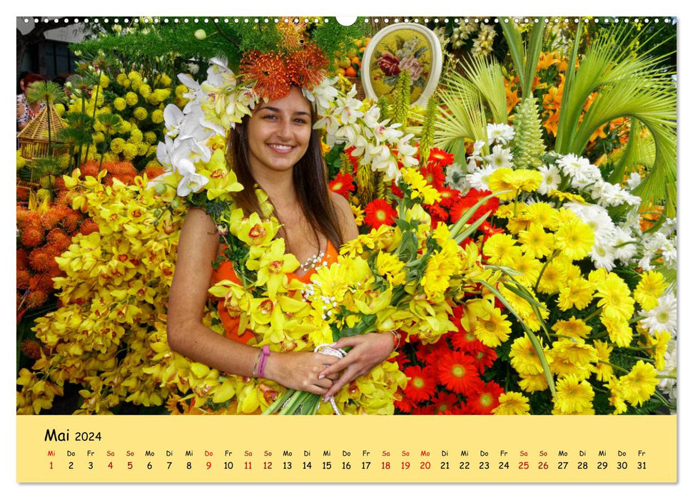 Flower festival in Madeira (CALVENDO wall calendar 2024) 