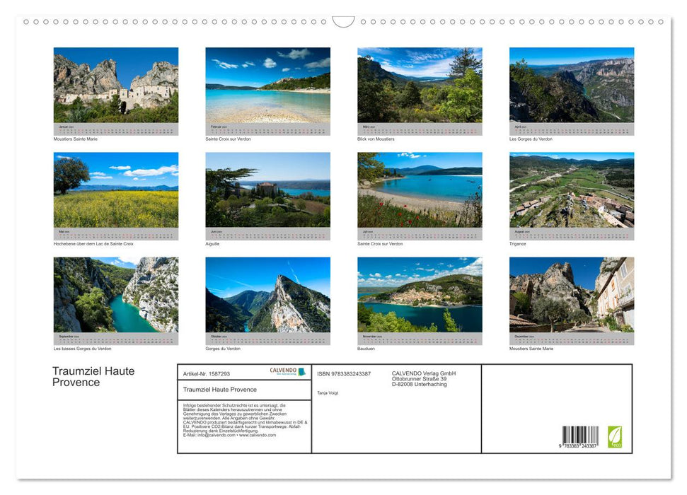 Dream destination Haute Provence (CALVENDO wall calendar 2024) 