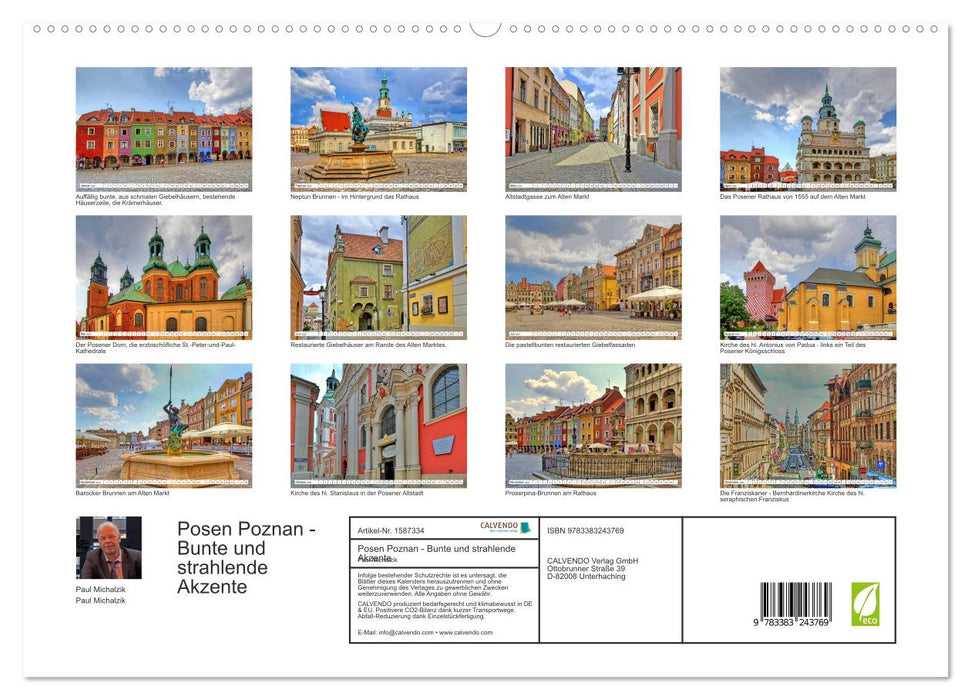 Posen Poznan - Bunte und strahlende Akzente (CALVENDO Premium Wandkalender 2024)