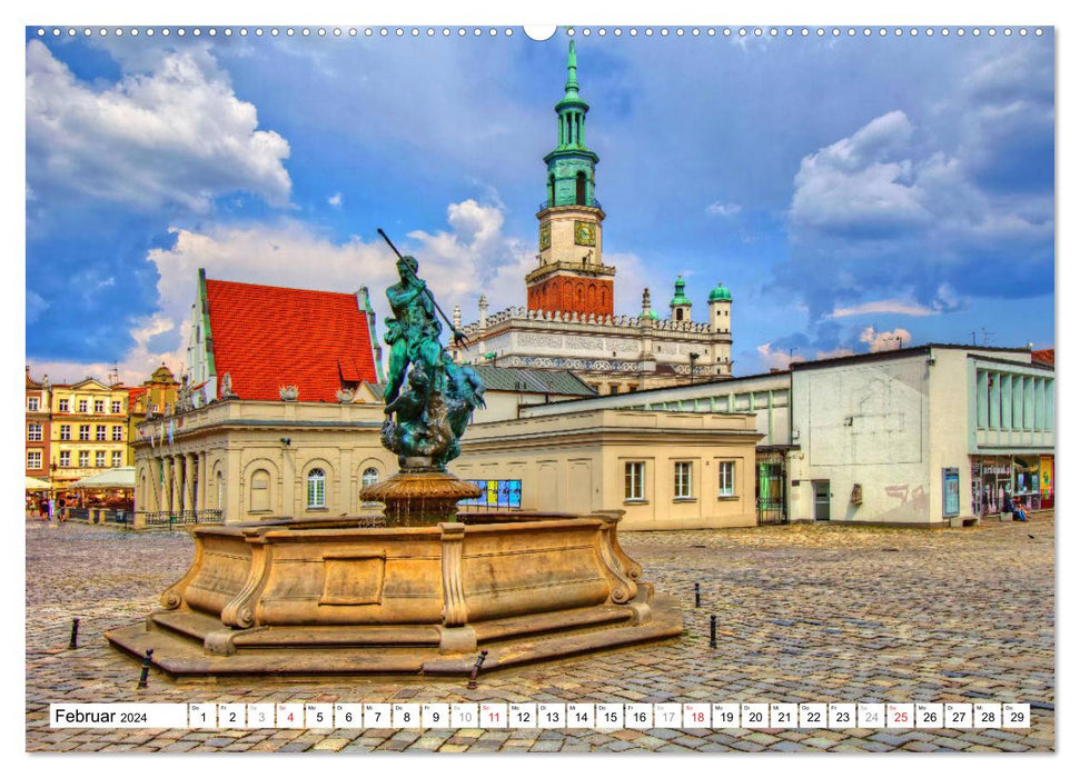 Poznan Poznan - Colorful and bright accents (CALVENDO Premium Wall Calendar 2024) 