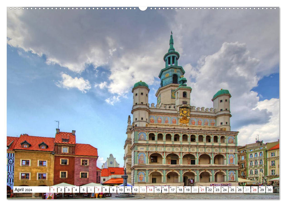 Posen Poznan - Bunte und strahlende Akzente (CALVENDO Premium Wandkalender 2024)
