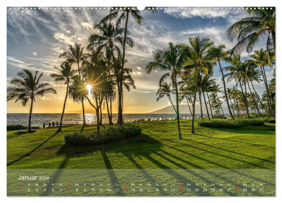 Hawaii - Maui dream island in the Pacific (CALVENDO Premium Wall Calendar 2024) 