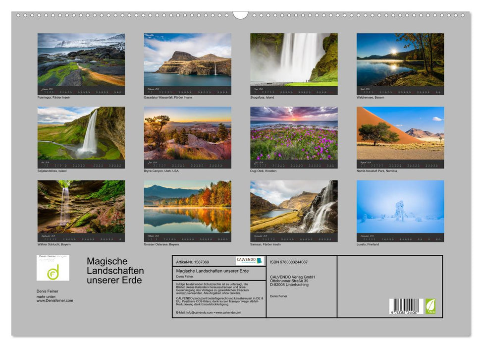 Magical landscapes of our earth (CALVENDO wall calendar 2024) 