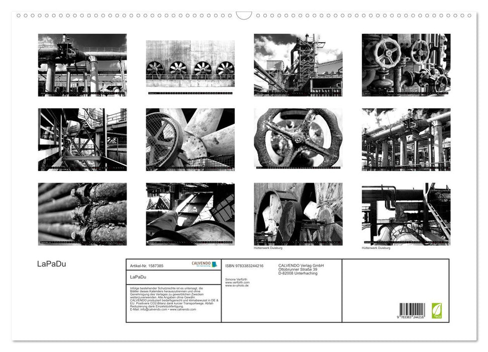 LaPaDu-Hüttenwerk Duisburg (CALVENDO Wandkalender 2024)