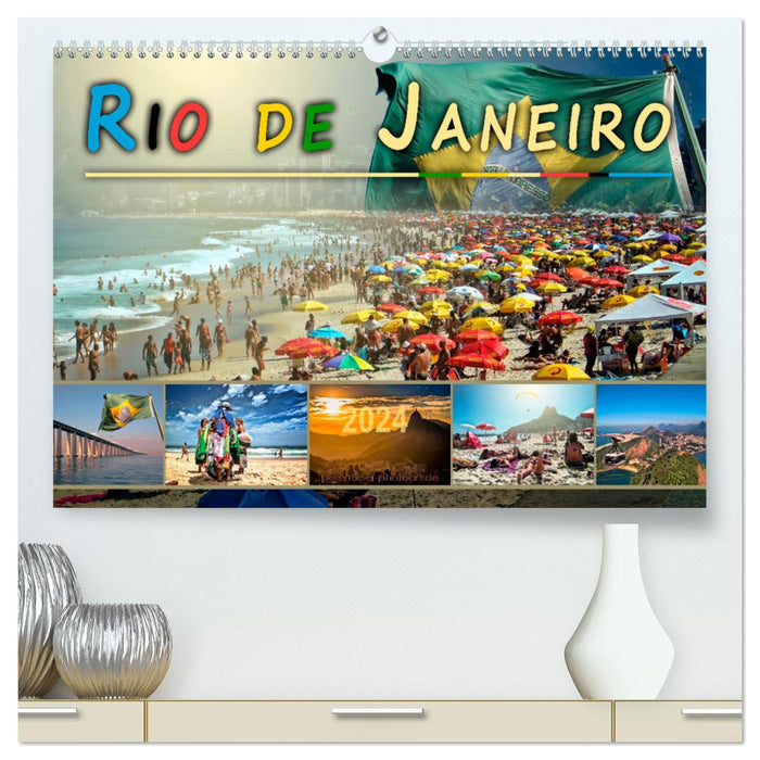 Rio de Janeiro, Stadt des Sonnenscheins (CALVENDO Premium Wandkalender 2024)