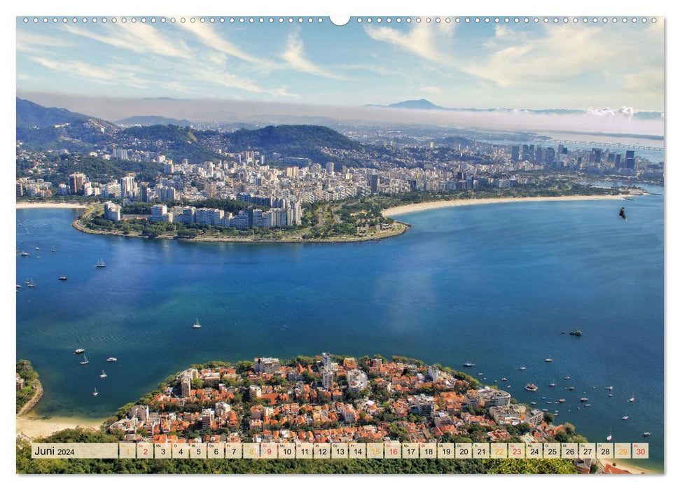 Rio de Janeiro, Stadt des Sonnenscheins (CALVENDO Premium Wandkalender 2024)