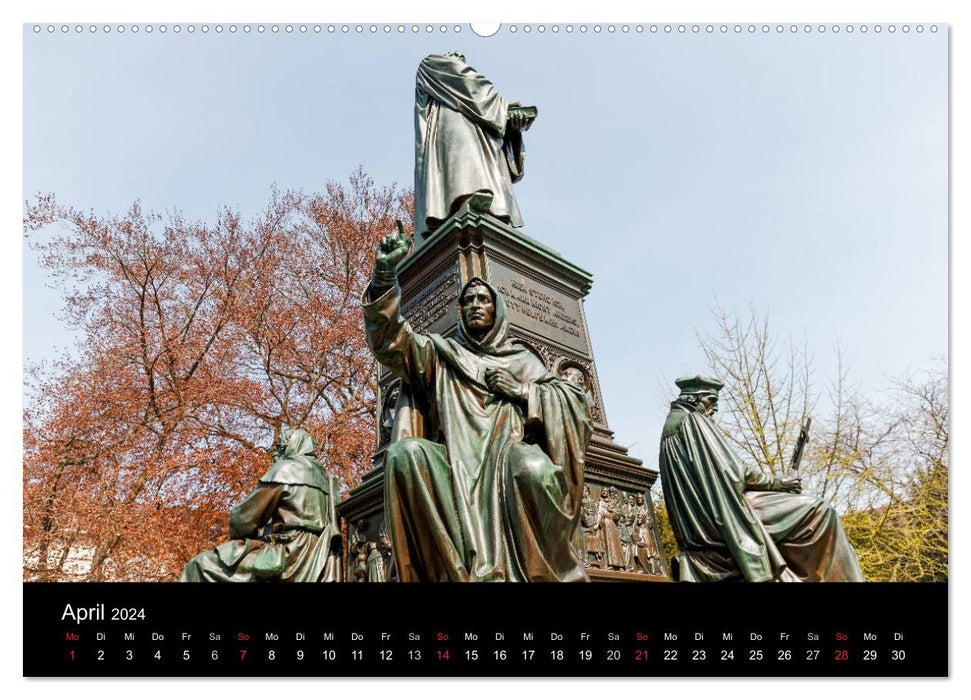 Martin Luther - Stationen seines Lebens (CALVENDO Premium Wandkalender 2024)