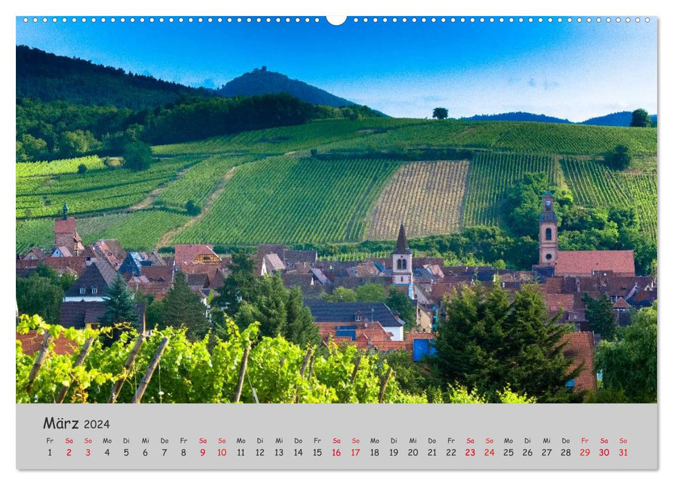 Region Elsass und Vogesen (CALVENDO Premium Wandkalender 2024)