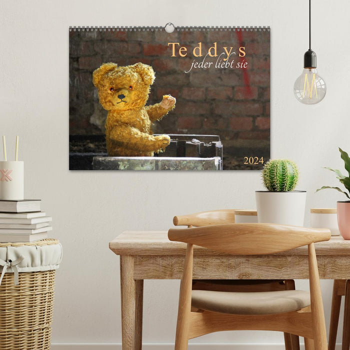 Teddys...jeder liebt sie (CALVENDO Wandkalender 2024)