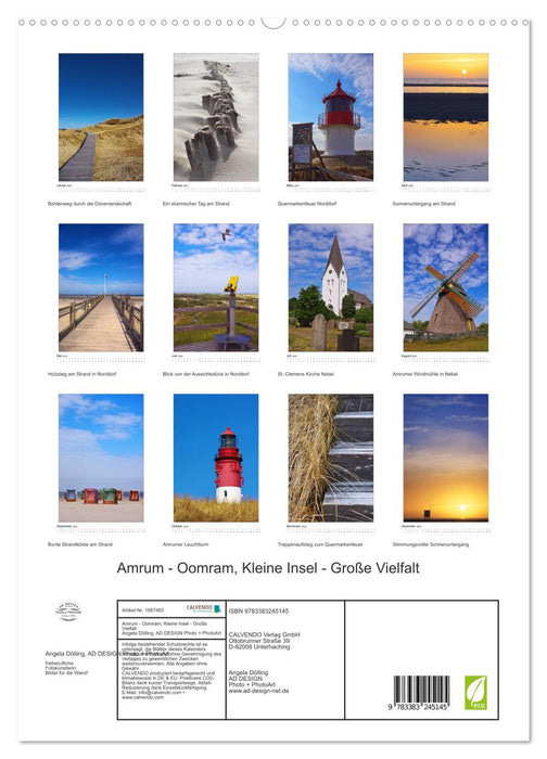 Amrum - Oomram, Kleine Insel - Große Vielfalt (CALVENDO Premium Wandkalender 2024)