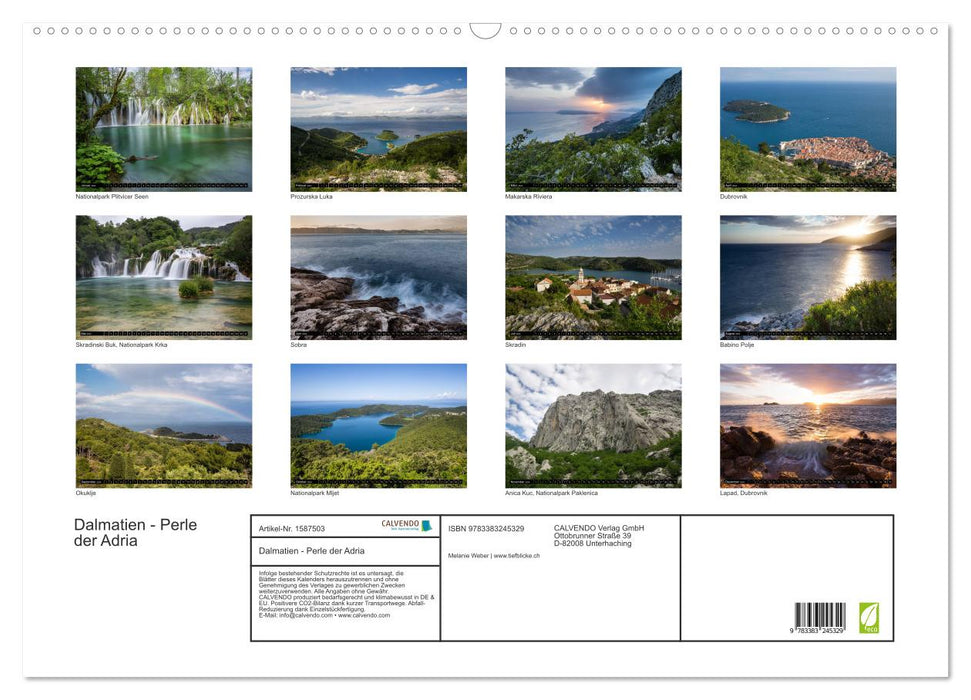 Dalmatia - Pearl of the Adriatic (CALVENDO wall calendar 2024) 