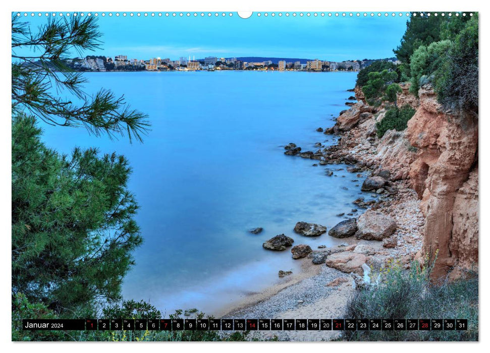 MALLORCA BY NIGHT (CALVENDO wall calendar 2024) 