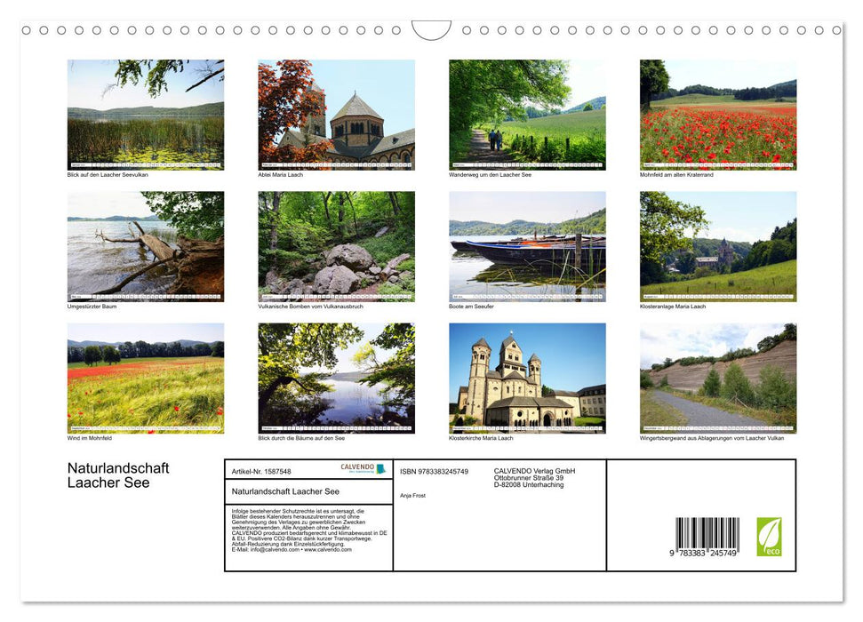 Naturlandschaft Laacher See (CALVENDO Wandkalender 2024)