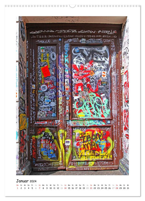 KNOCKED ON - DOORS IN BREMEN (CALVENDO Premium Wall Calendar 2024) 