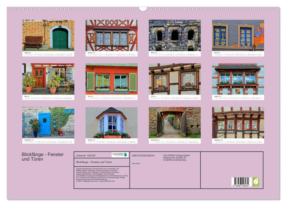 Blickfänge - Fenster und Türen (CALVENDO Wandkalender 2024)