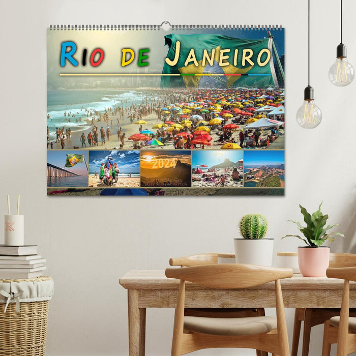 Rio de Janeiro, Stadt des Sonnenscheins (CALVENDO Wandkalender 2024)