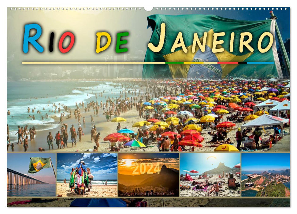 Rio de Janeiro, Stadt des Sonnenscheins (CALVENDO Wandkalender 2024)