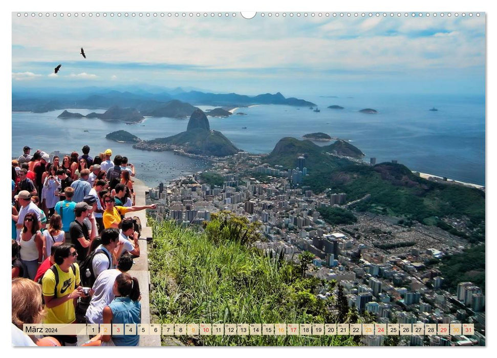 Rio de Janeiro, Stadt des Sonnenscheins (CALVENDO Wandkalender 2024)