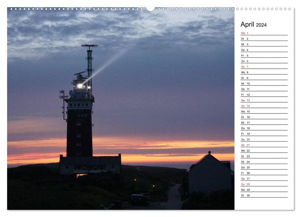 Soirée à Helgoland (calendrier mural CALVENDO 2024) 