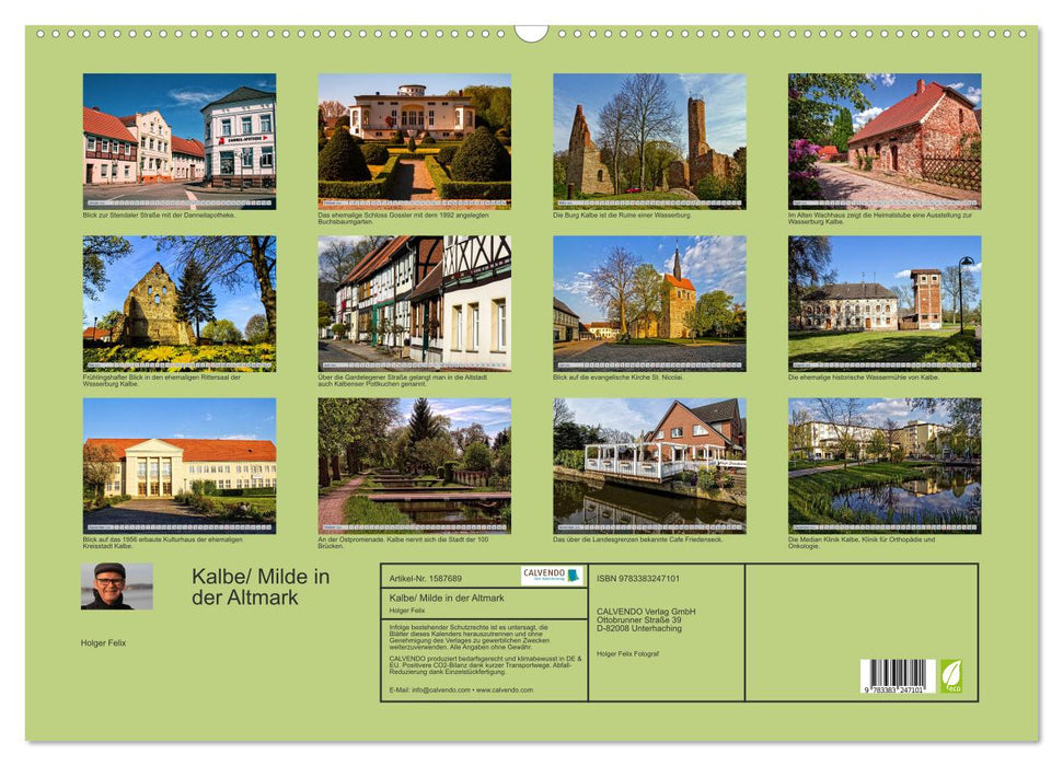 Kalbe/ Milde - liebenswerte Kleinstadt in der Altmark (CALVENDO Wandkalender 2024)