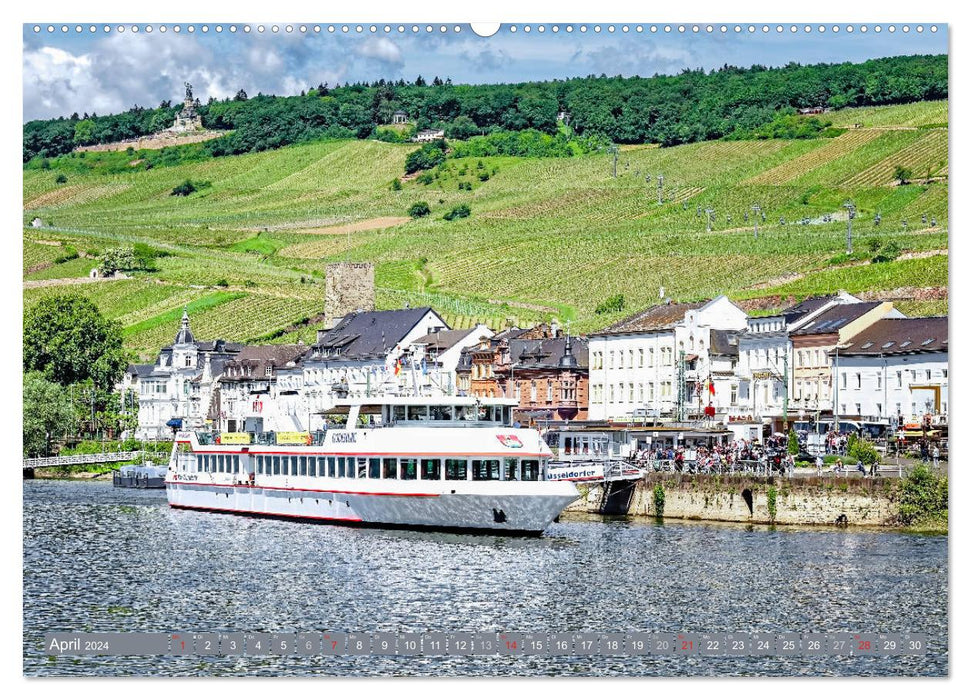 Rüdesheim - Rhein, Riesling, Romantik (CALVENDO Premium Wandkalender 2024)