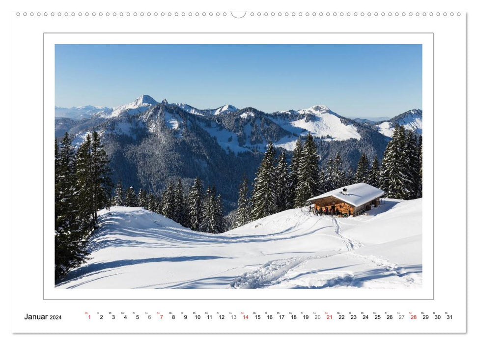 Unterwegs in den Bayerischen Voralpen (CALVENDO Premium Wandkalender 2024)