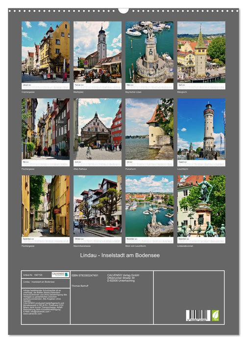 Lindau - Inselstadt am Bodensee (CALVENDO Wandkalender 2024)