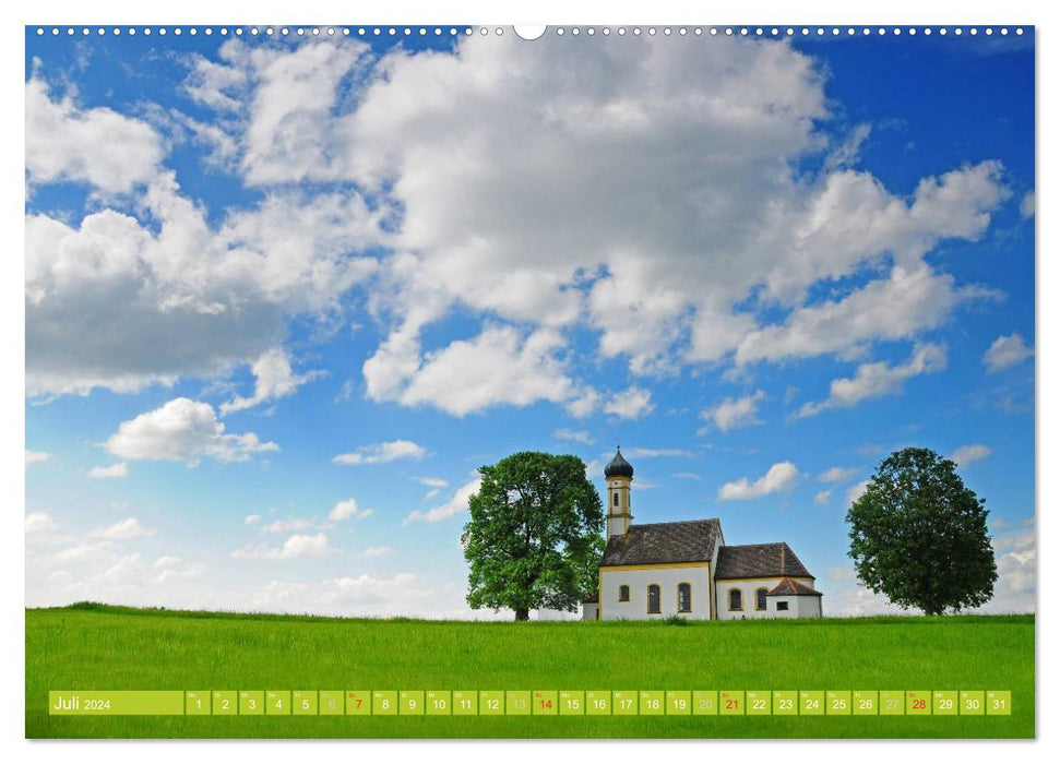 Romantische Kirchen und Kapellen (CALVENDO Premium Wandkalender 2024)