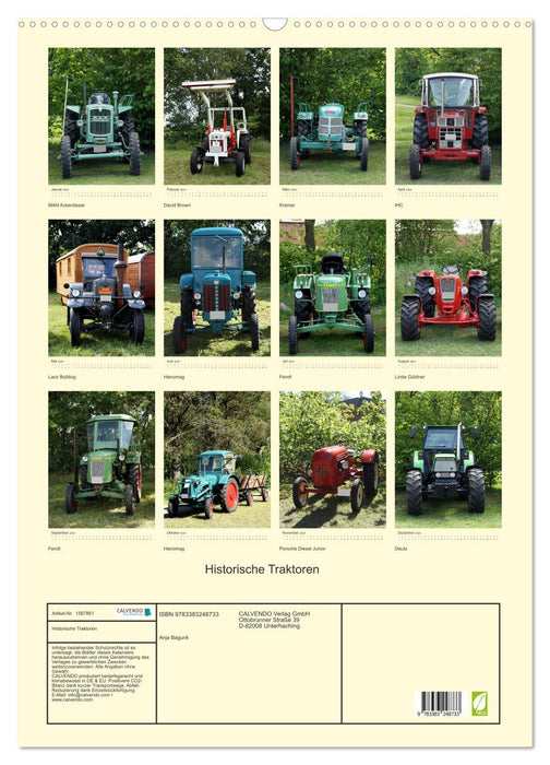 Historische Traktoren (CALVENDO Wandkalender 2024)