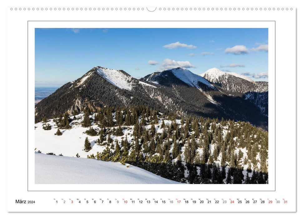 Sur la route dans les Préalpes bavaroises (calendrier mural CALVENDO 2024) 