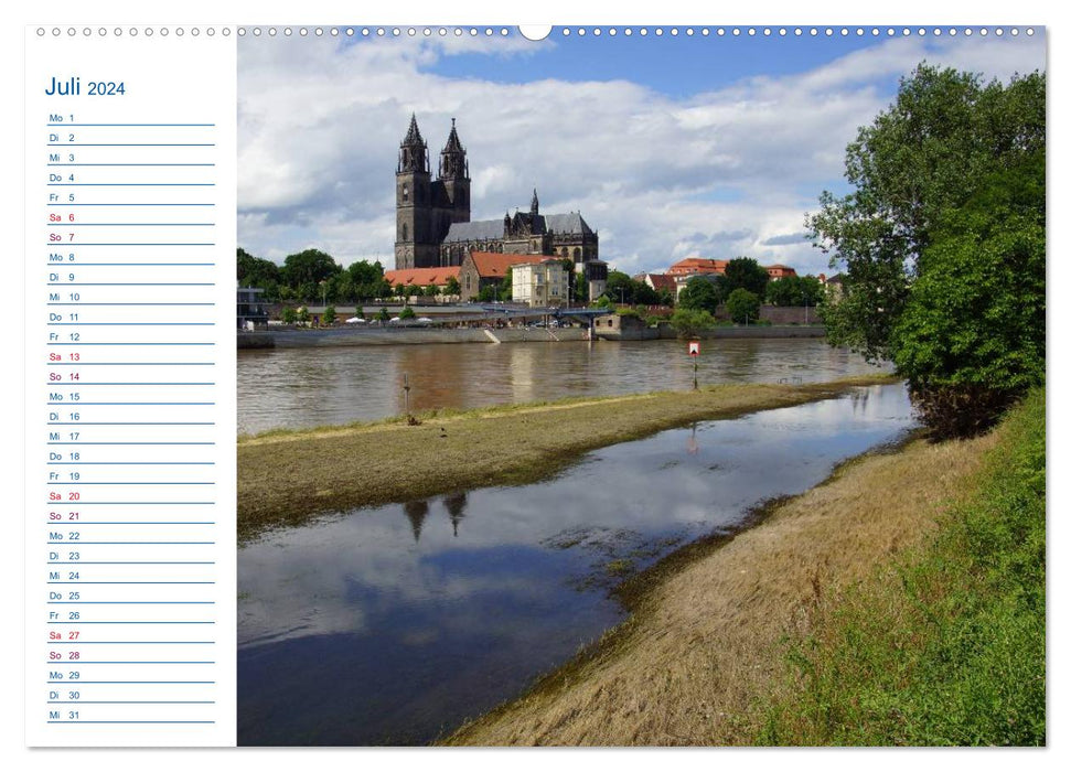 Magdeburg und Umgebung 2024 (CALVENDO Premium Wandkalender 2024)