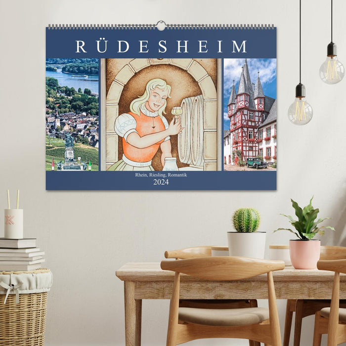 Rüdesheim - Rhein, Riesling, Romantik (CALVENDO Wandkalender 2024)