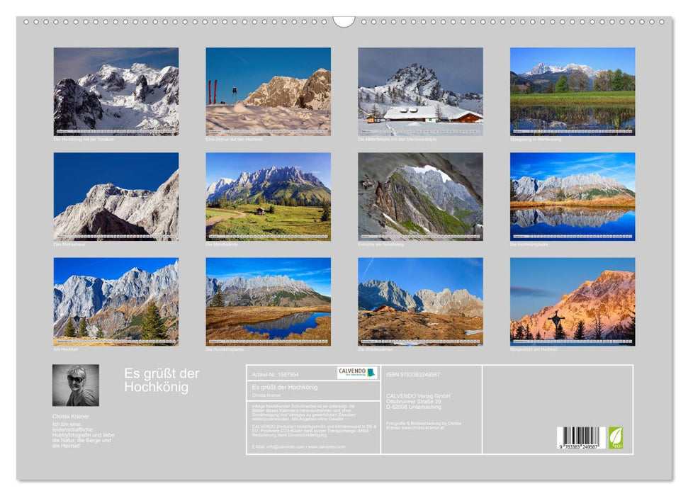 Es grüßt der Hochkönig (CALVENDO Wandkalender 2024)
