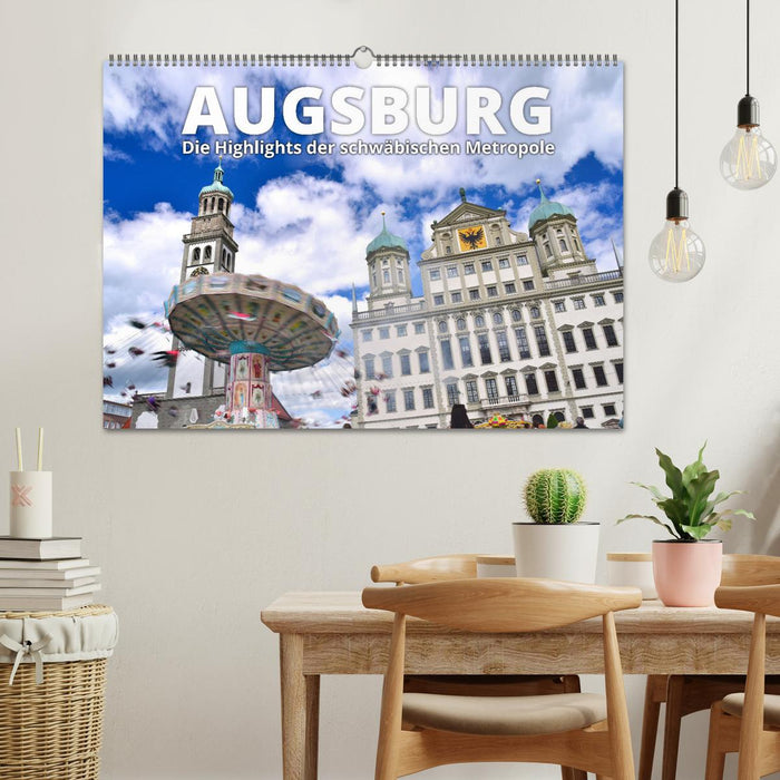 Augsburg – The highlights of the Swabian metropolis (CALVENDO wall calendar 2024) 