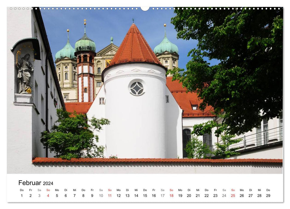 Augsburg – The highlights of the Swabian metropolis (CALVENDO wall calendar 2024) 