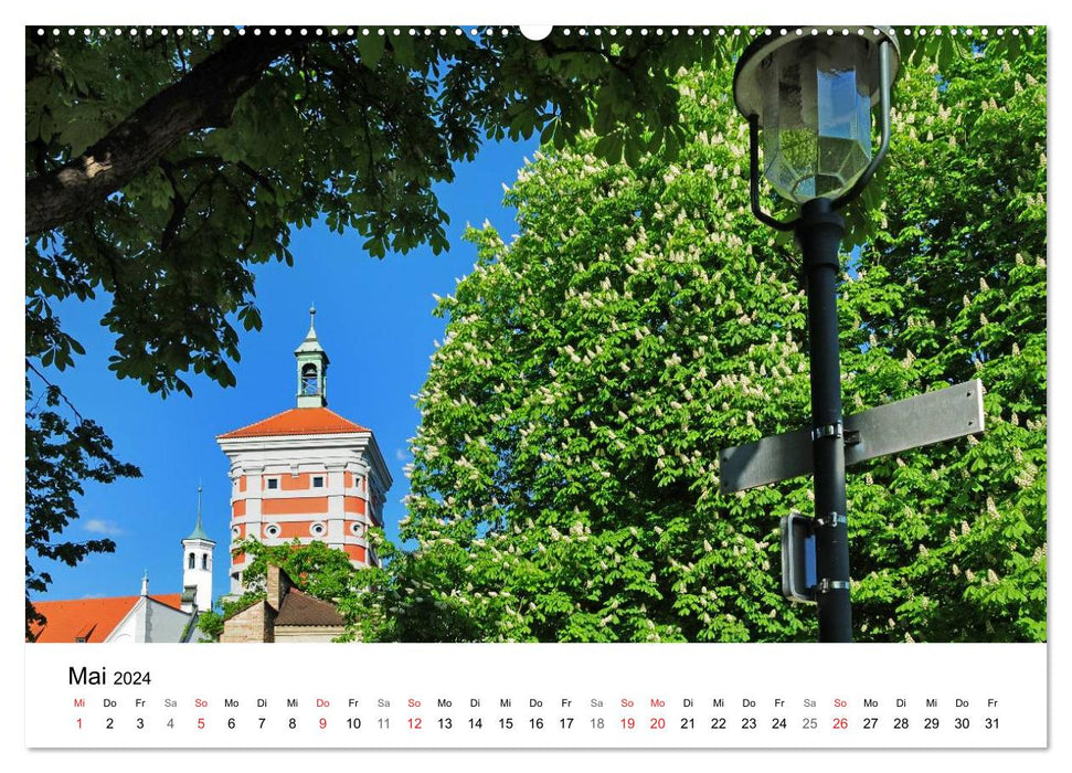 Augsburg – Die Highlights der schwäbischen Metropole (CALVENDO Wandkalender 2024)