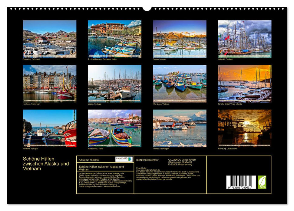 Schöne Häfen zwischen Alaska und Vietnam (CALVENDO Premium Wandkalender 2024)