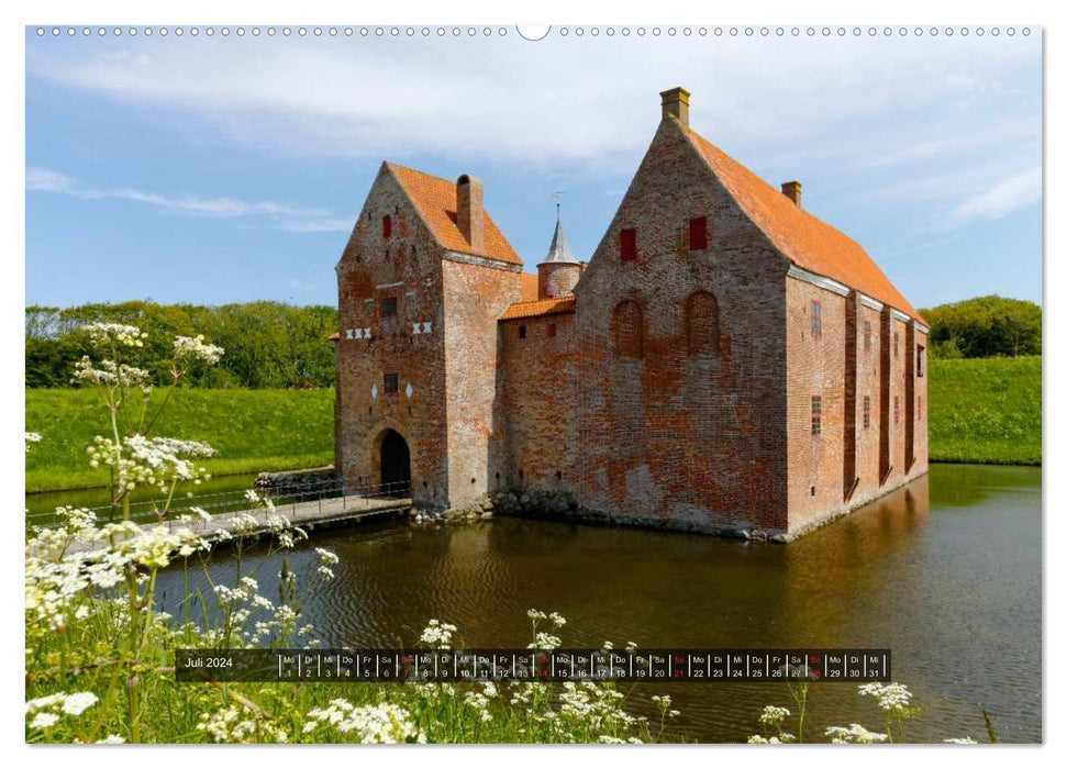 Schlösser und Burgen in Dänemark 2024 (CALVENDO Premium Wandkalender 2024)