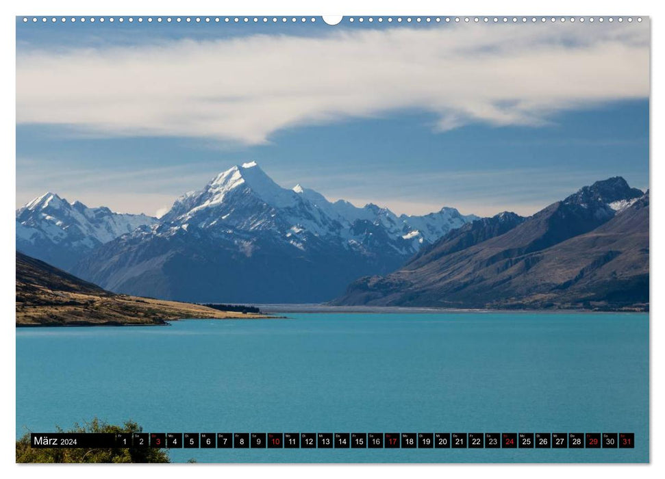 Nouvelle-Zélande – Sud attrayant (Calendrier mural CALVENDO Premium 2024) 