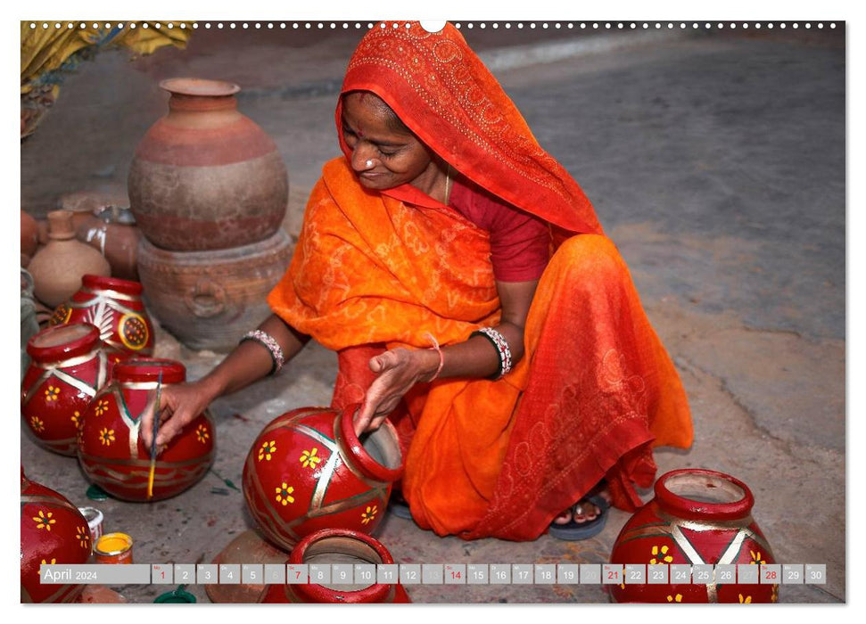 Gesichter Indiens (CALVENDO Wandkalender 2024)