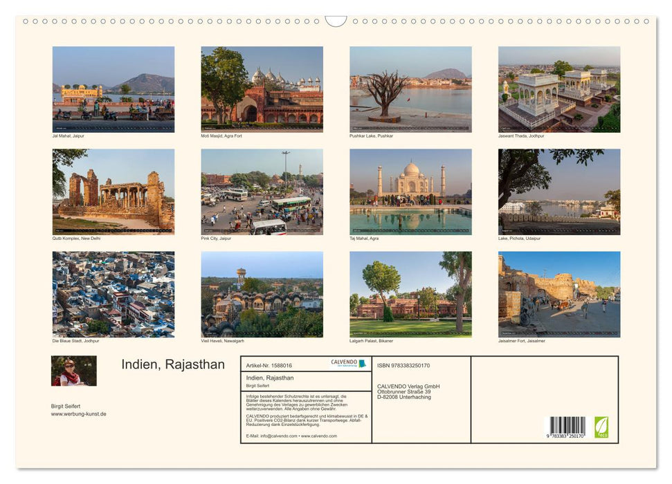 India, Rajasthan (CALVENDO wall calendar 2024) 