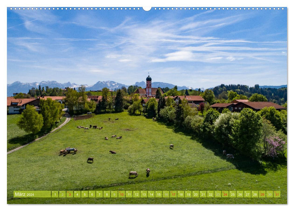 Romantische Kirchen und Kapellen (CALVENDO Wandkalender 2024)