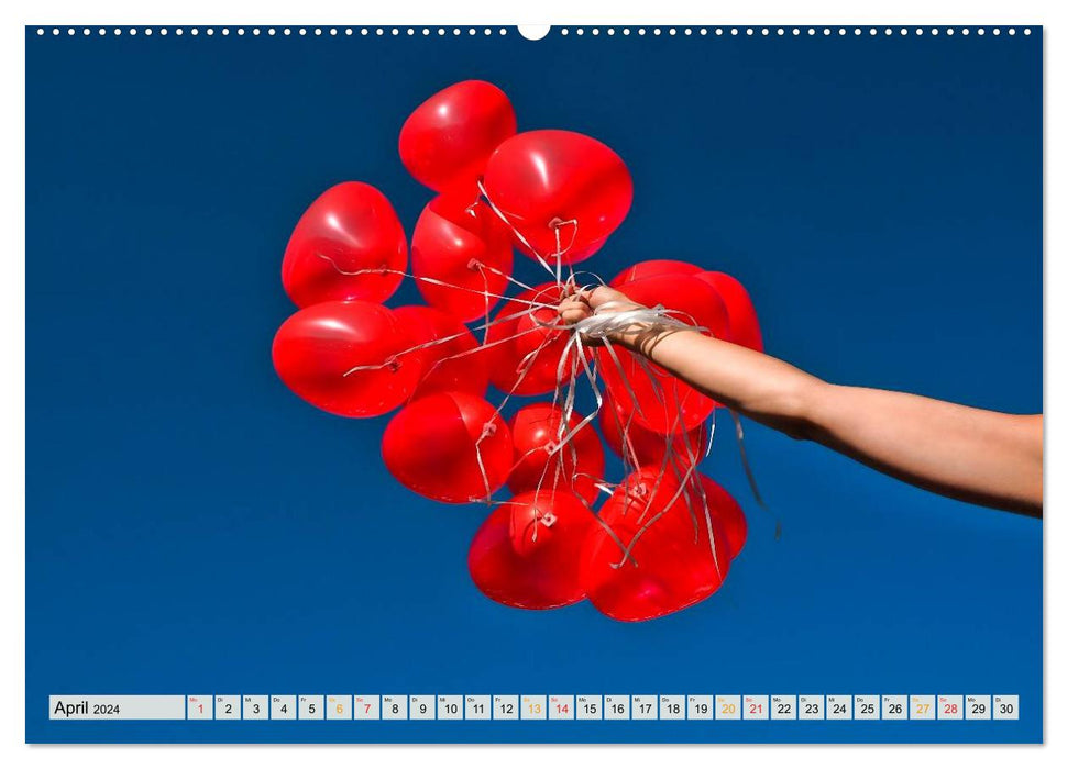 Mein schöner bunter Luftballon (CALVENDO Wandkalender 2024)