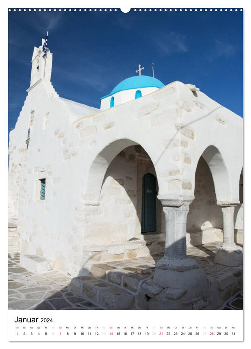 Adorable Paros, île des Cyclades (Calendrier mural CALVENDO 2024) 