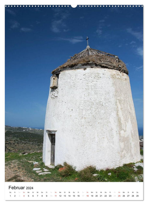 Liebenswertes Paros, Insel der Kykladen (CALVENDO Wandkalender 2024)