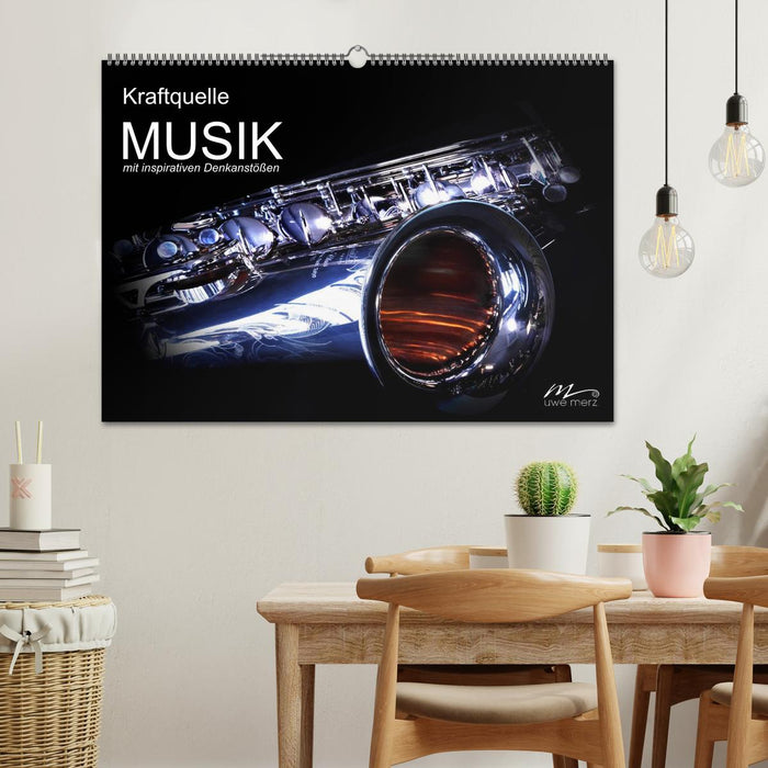 MUSIC as a source of strength with inspiring food for thought (CALVENDO wall calendar 2024) 